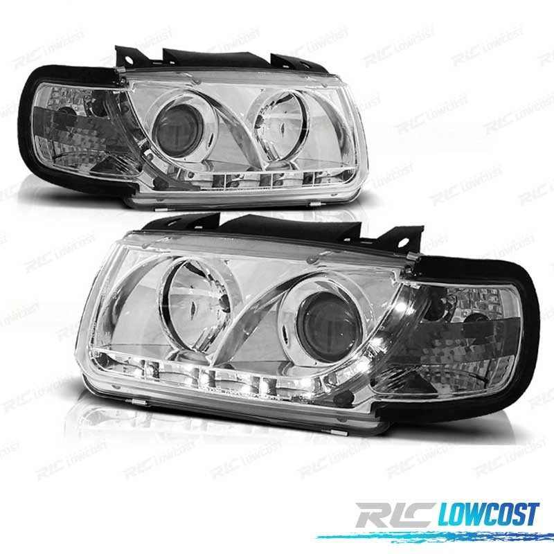 Faros Volkswagen VW POLO 6N 94-99 Hatchback LUZ Diurna LED Cromados | TDH Performance