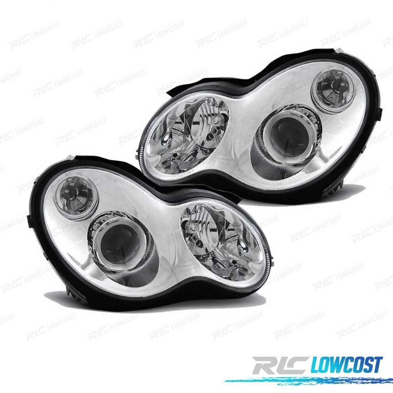 Faros Mercedes Clase C W203 00-04 Cromo | TDH Performance