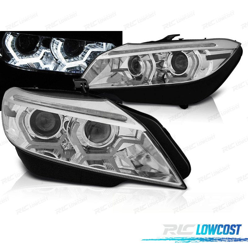 Faros BMW Z4 E89 09-13 OJOS Angel LED Dinámico Cromados Xenon | TDH Performance