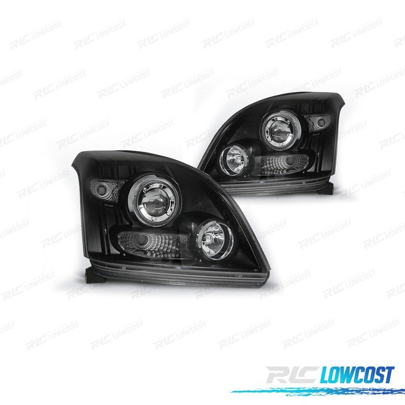 Faros Toyota LAND Cruiser Fj120 03-08 OJOS Angel Fondo Negro CCFL | TDH Performance