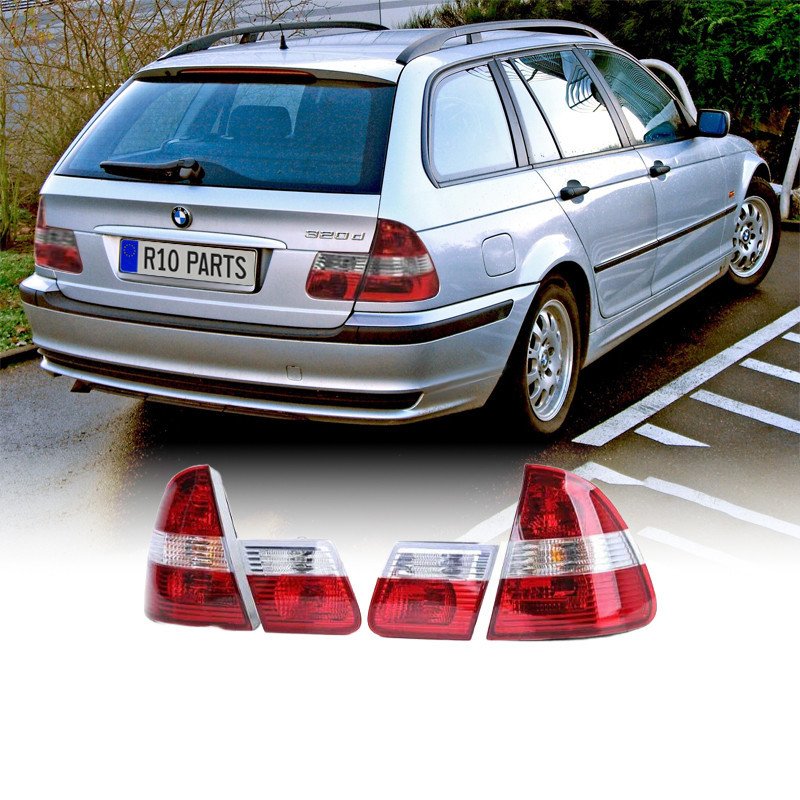 Pilotos BMW E46 98-05 ROJO Blanco