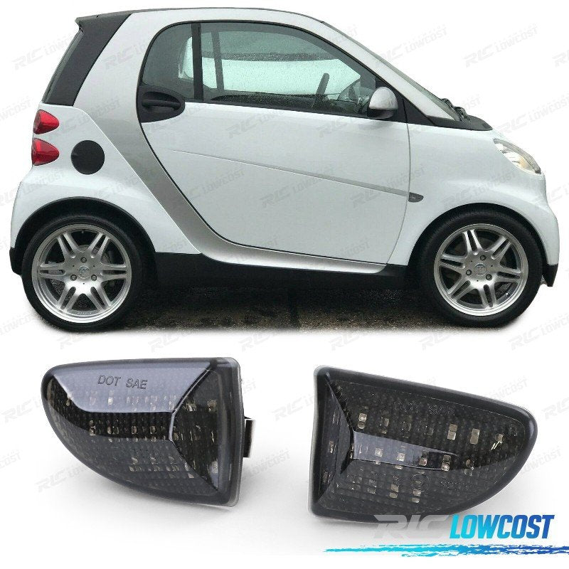 Intermitentes Laterales PARA Smart Fortwo 451 07- LED Negro | TDH Performance