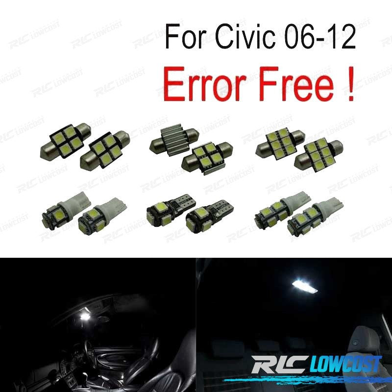 KIT 8 Bombillas LED Interior PARA Honda Civic 06-12 | TDH Performance