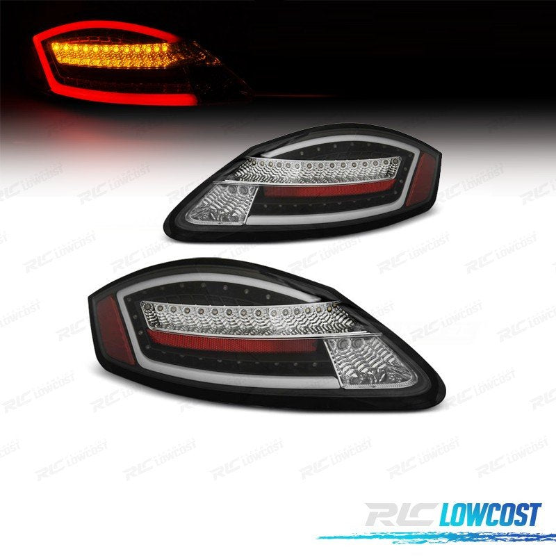 Pilotos PARA Porsche Boxster 987 Cayman 987C Light BAR Dinamic Fondo Negro | TDH Performance