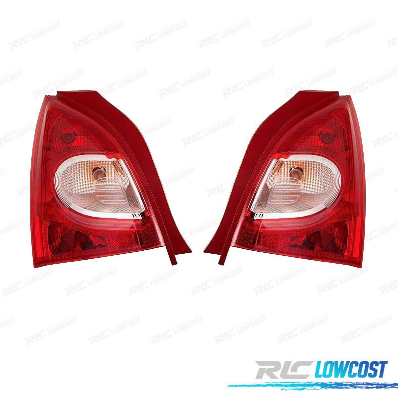 Pilotos Renault Twingo II 12-14 Blanco ROJO