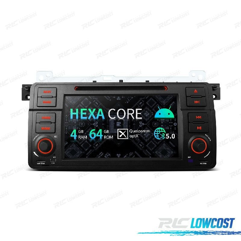 Radio GPS Android 14 BMW E46 4GB RAM 64GB ROM DVD