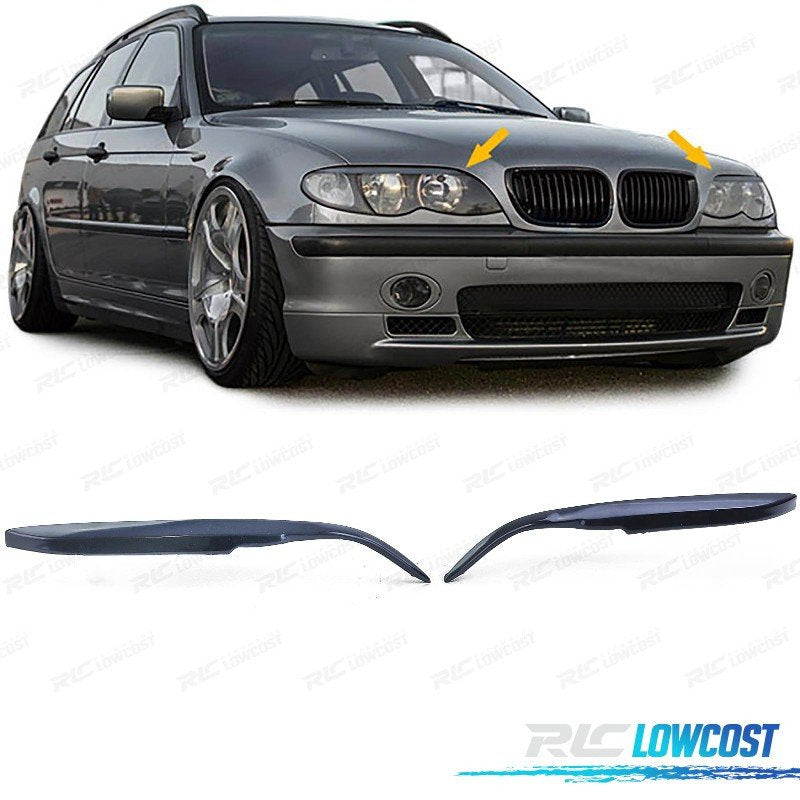 Pestañas DE Faros BMW E46 Sedan Touring 01- Negro