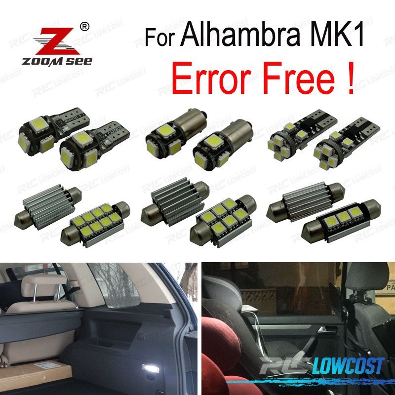 KIT 21 Bombillas LED Interior Alhambra QUE MK1 7 V 8 7V9 2001-2010 | TDH Performance