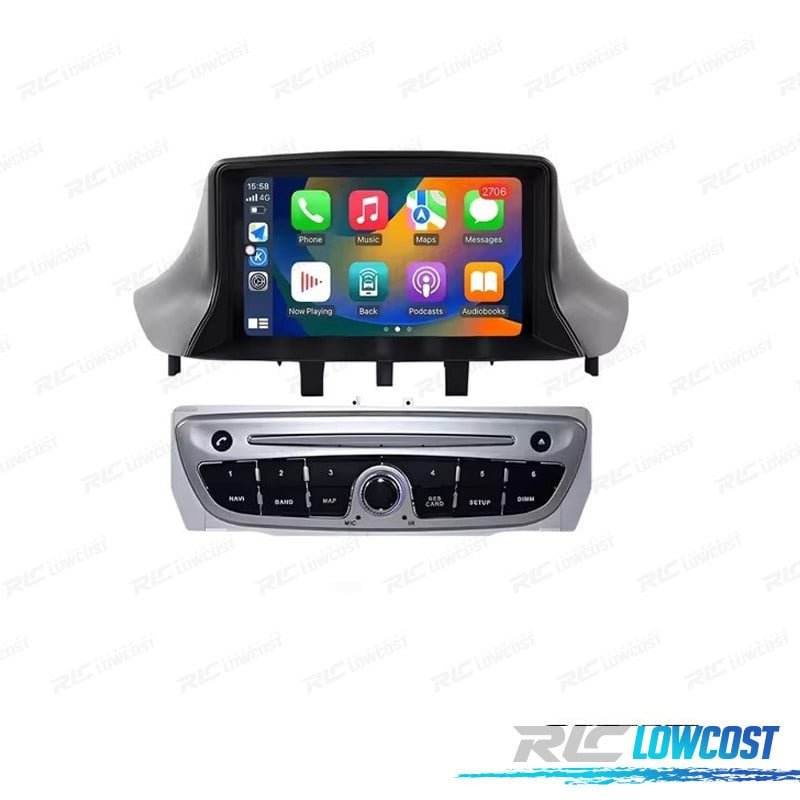 Radio GPS Android 10 Renault Megane III Fluence Carplay