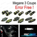 KIT 12 Bombillas LED Interior PARA Renault Megane III 3 MK3 Coupe 09-16 | TDH Performance