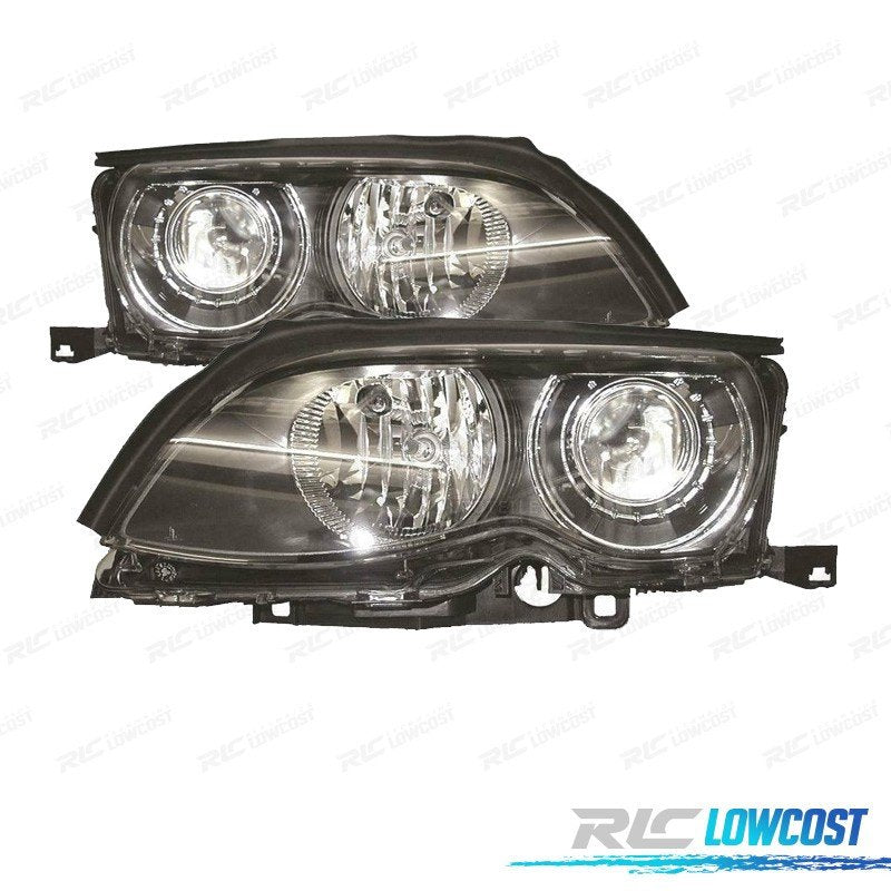 Faros BMW E46 4P 01-05 Xenon Fondo Negro | TDH Performance