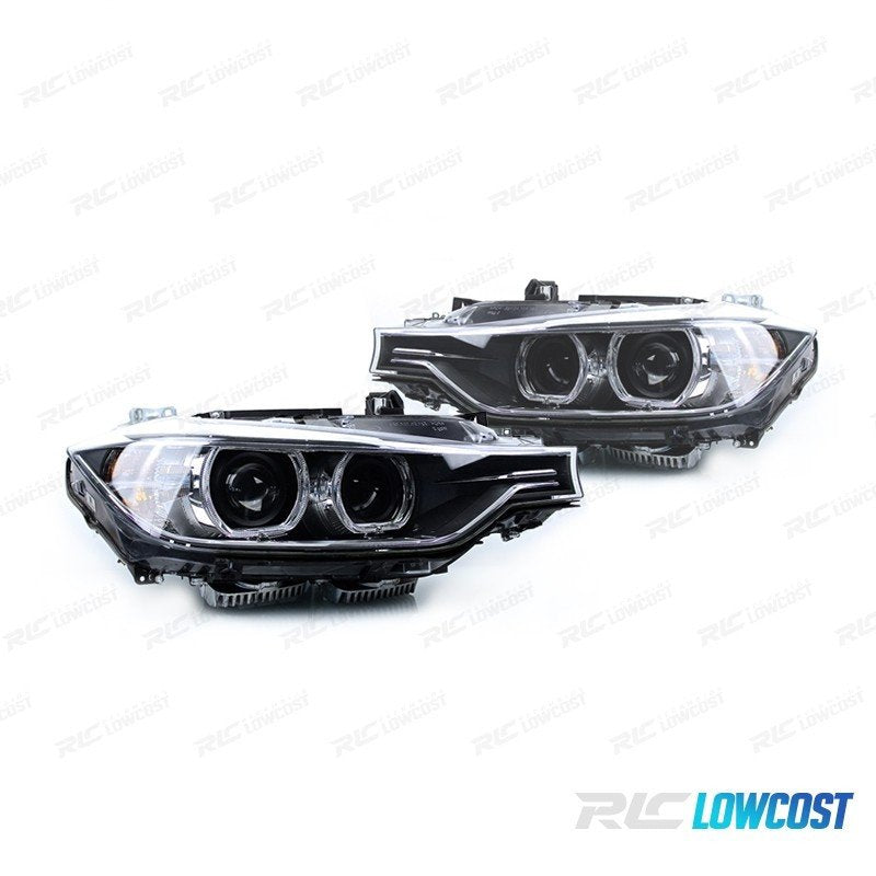 Faros BMW F30 F31 11-15 Xenon LUZ DE Curva Fondo Negro | TDH Performance