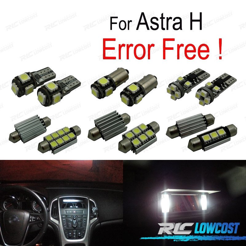 KIT 13 Bombillas LED Interior PARA OPEL Astra H OPC GTC Caravana Berlina Estate Hatchback 04-09 | TDH Performance