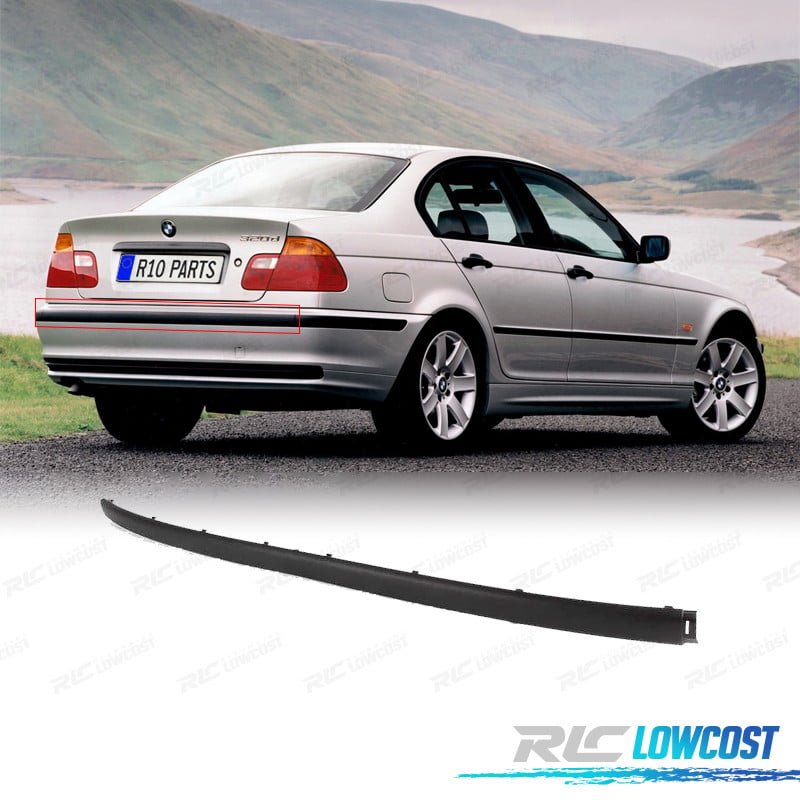 Moldura Central Paragolpes Trasero BMW E46 Sedan 98-01 Negro MATE