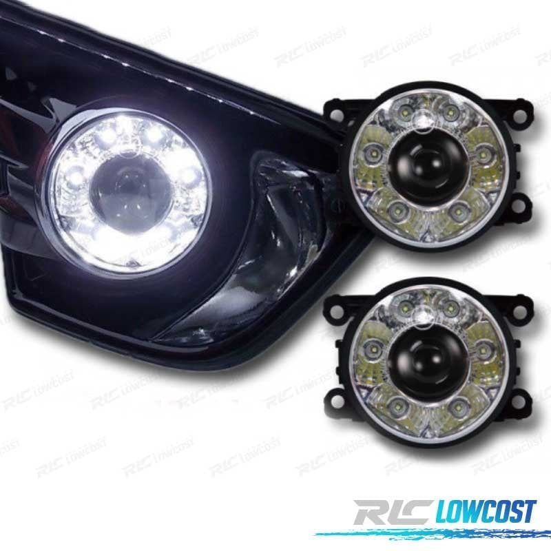 Faros Antinieblas LED LUZ Diurna Fondo Cromo | TDH Performance