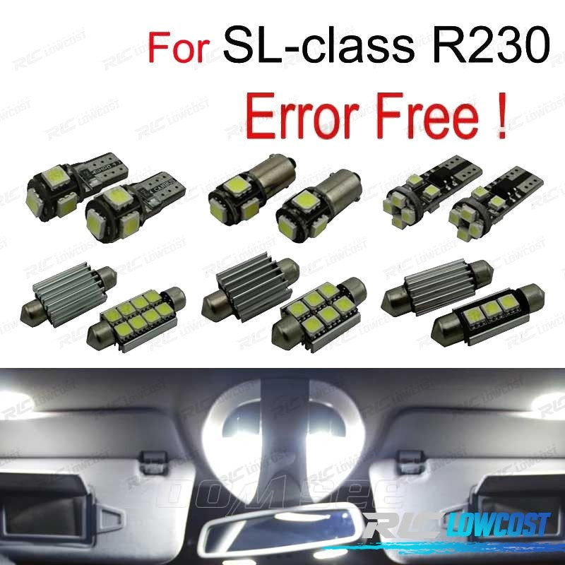 KIT 10 Bombillas LED Interior PARA Mercedes Clase SL R230 Sl500 Sl600 SL55 AMG 02-08 | TDH Performance