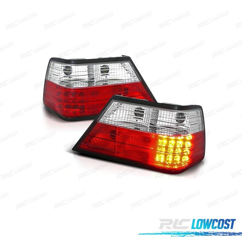 Pilotos PARA Mercedes Clase E W124 85-95 LED ROJO Cromo | TDH Performance