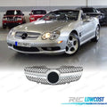 Parrilla Mercedes Clase SL R230 01-08 Cromado Negro Sport LOOK | TDH Performance