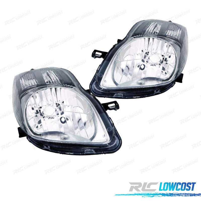 Faros Toyota Yaris 09-10 Fondo GRIS