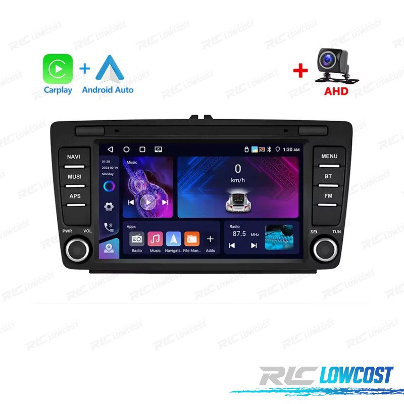 Radio GPS Android 13 PARA Skoda Octavia 09-13 USB Tactil HD