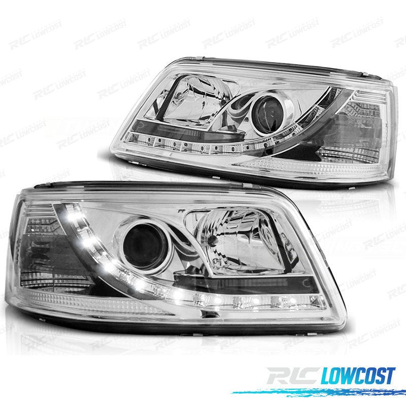 Faros PARA Volkswagen VW T5 03-09 Daylight Cromados