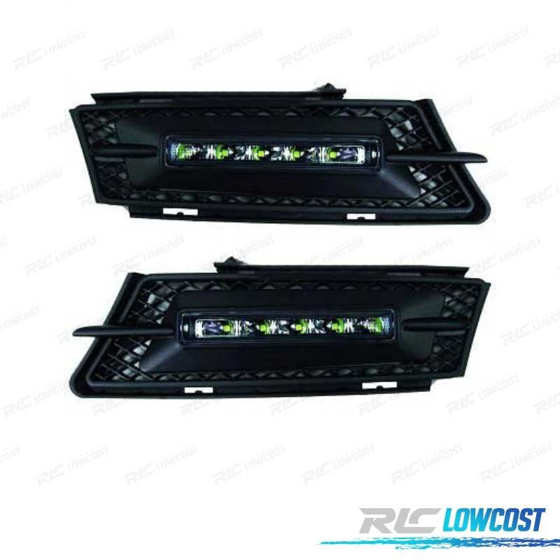 LUZ Diurna BMW E90 E91 05-08 Negro Incluye Rejillas