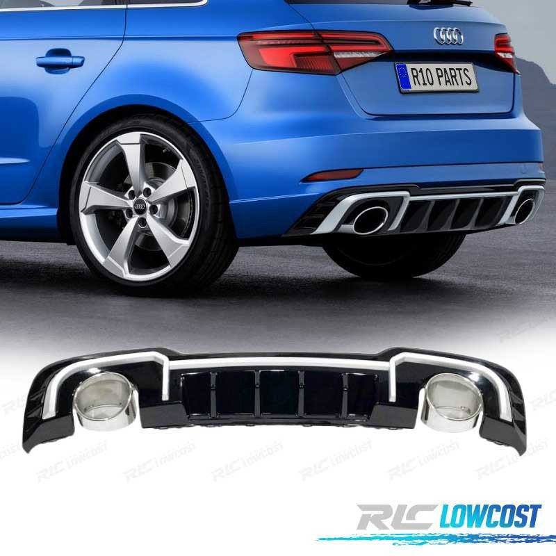 Difusor AUDI A3 8V Sportback S LINE 16-20 LOOK RS3 + Colas Escape | TDH Performance