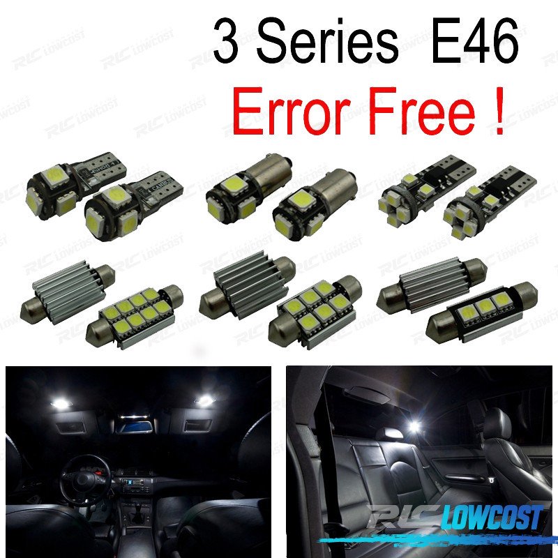 KIT 17 Bombillas LED Interior BMW Serie 3 E46 Sedan Coupe M3 318I 318ti 323I 323is 325I 325xi 99-05 | TDH Performance