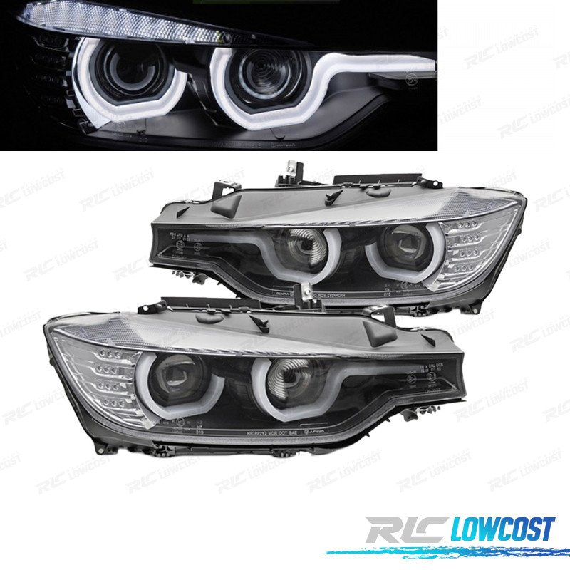 Faros BMW F30 F31 11-15 Utype Negros