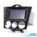 Marco Negro Brillo Radio 2-din PARA Mazda RX-8 03-08 AIRE Acondicionado Manual