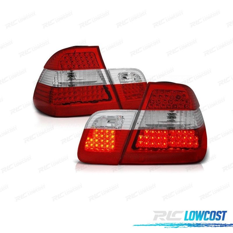 Pilotos BMW E46 01-05 LED ROJO Cromo Restyling | TDH Performance