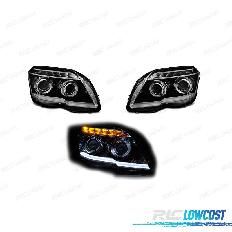Faros PARA Mercedes GLK X204 LUZ Diurna Fondo Negro | TDH Performance