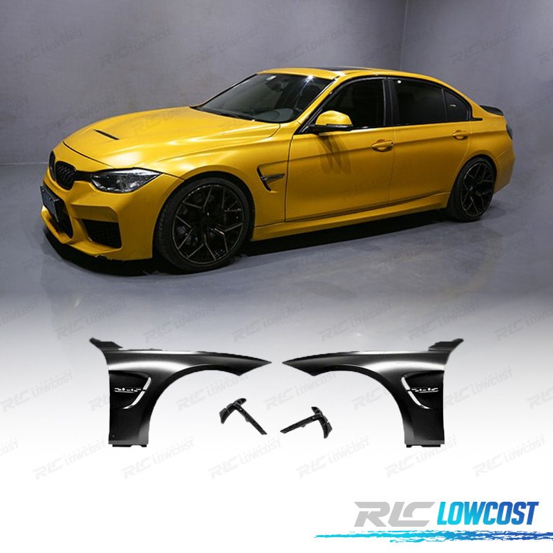 KIT 2 Aletas BMW F30 F31 LOOK M4 Moldura Negro | TDH Performance