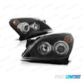 Faros OPEL Astra H 04-09 OJOS Angel Fondo Negro | TDH Performance