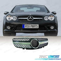 Parrilla Mercedes Clase SL R230 01-08 LOOK Sport AMG Cromado Negro | TDH Performance