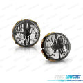 Faros Volkswagen VW GOLF MK1 74-83 CRUZ Negra Fondo Cromo | TDH Performance
