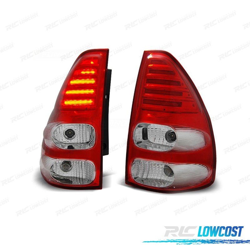 Pilotos Toyota LAND Cruiser Fj120 03-08 LED ROJO Cromo | TDH Performance