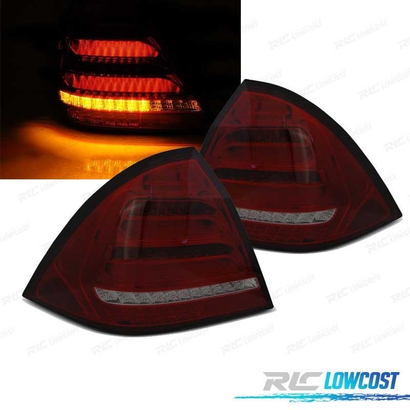 Pilotos Mercedes Clase C W203 Sedan 00-04 LED Dinámicos ROJO Ahumado | TDH Performance