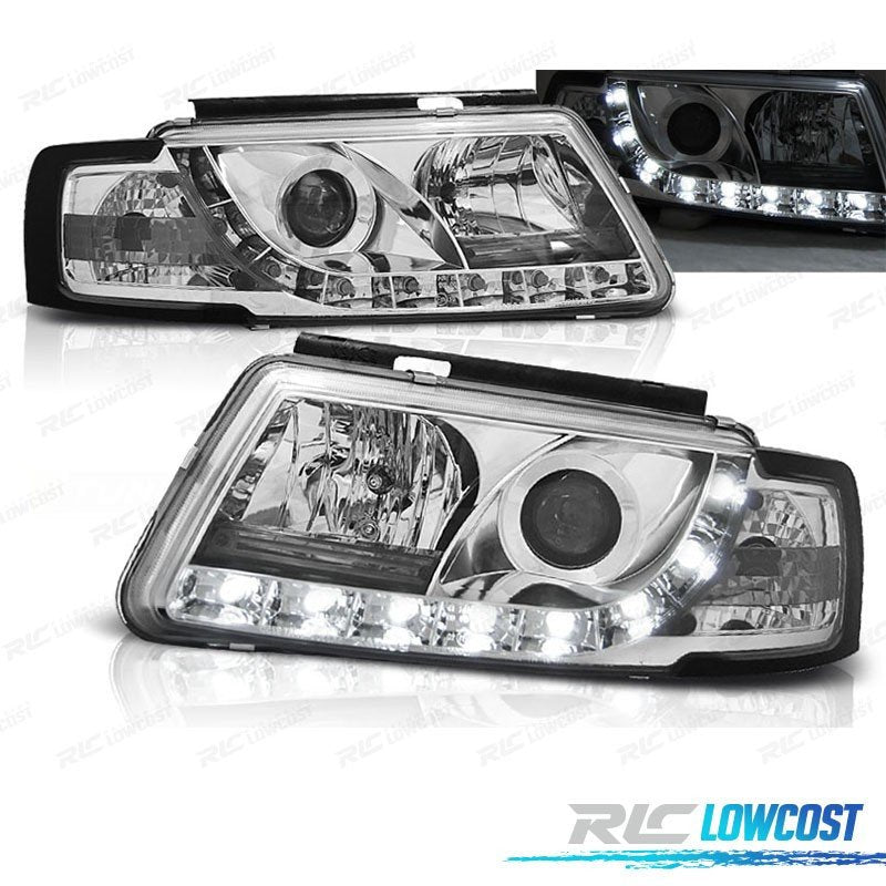 Faros Volkswagen VW Passat B5 3B 96-00 LUZ Diurna TRU DRL Cromado