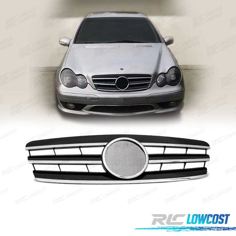 Parrilla Mercedes Clase C W203 00-07 Sportlook Cromo Negro | TDH Performance