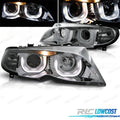 Faros BMW E46 4 Puertas 01-05 OJOS Angel EN U Fondo Cromo | TDH Performance