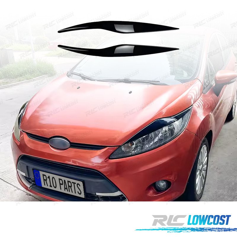 Pestañas DE Faros FORD Fiesta MK6 08-12 Negro