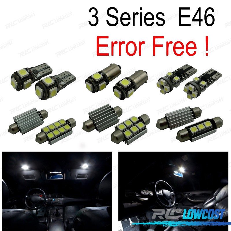KIT 16 Bombillas LED Interior BMW E46 Sedan Coupe 328I 330I 330xi 325ci 323ci 328ci 330ci M3 99-05 | TDH Performance