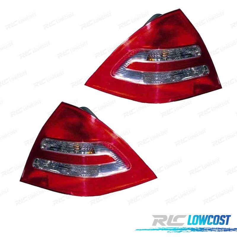 Pilotos PARA Mercedes Clase C W203 Berlina 00-04 Blanco ROJO