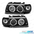 Faros Volkswagen VW POLO 6N 95-98 OJOS Angel Fondo Negro | TDH Performance