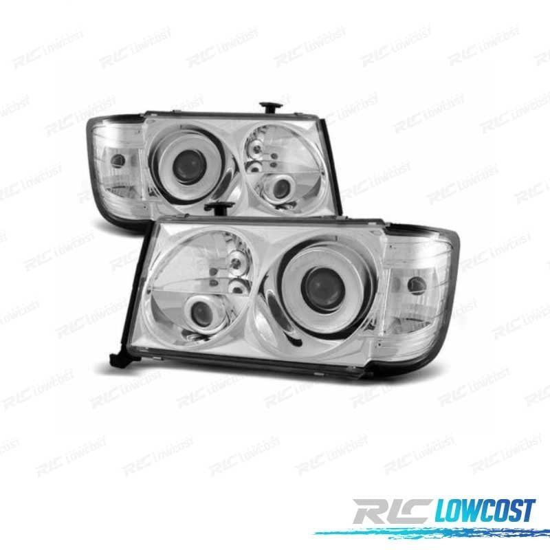 Faros LUPA + Intermitentes Mercedes Clase E W124 93-95 Fondo Cromo | TDH Performance