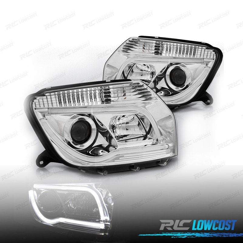 Faros Dacia Duster 10-13 TUBE Light Fondo Cromo | TDH Performance