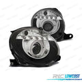 Faros FIAT 07-15 LUZ Diurna OJOS Angel Fondo Negro | TDH Performance
