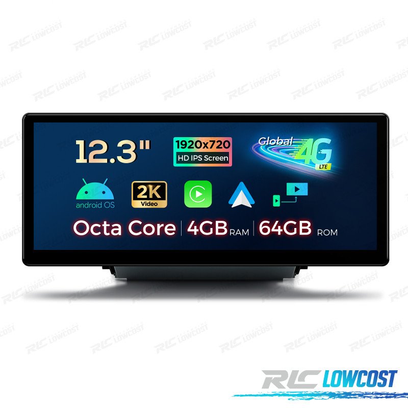 Radio GPS Android 13 AUDI Q3 12.3" 4gb+64gb