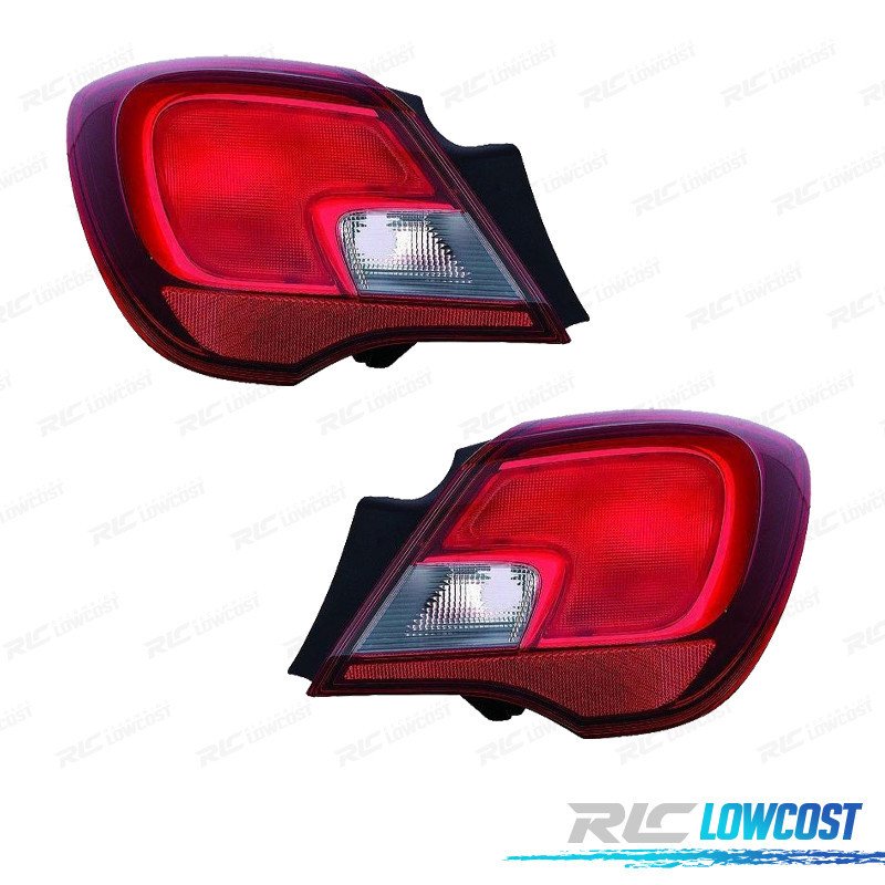 Pilotos PARA OPEL Corsa E 3P 15-19 Blanco ROJO